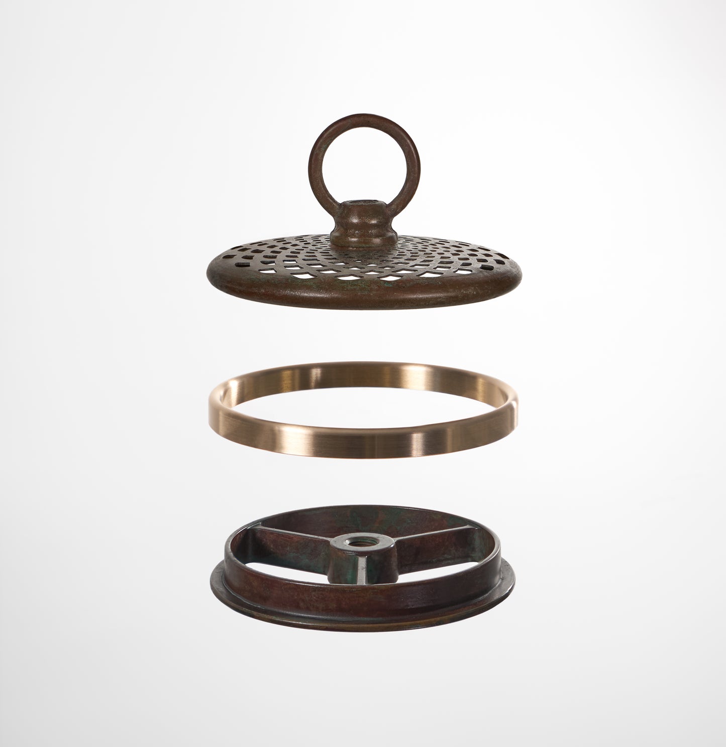 3 INCH FLAT HANGING CAP (PATINA) - Tiffany Reproduction Hardware
