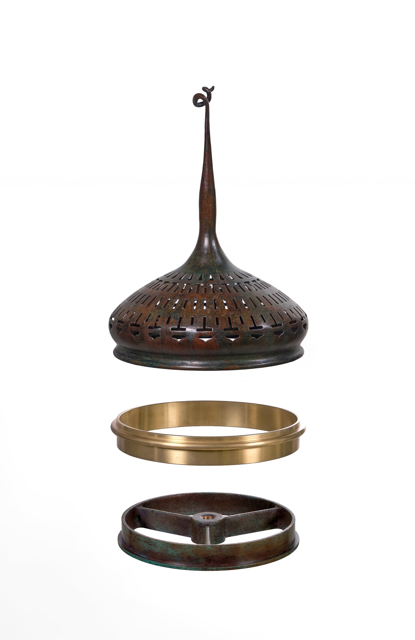6 INCH PIGTAIL CAP (PATINA) - Tiffany Reproduction Hardware
