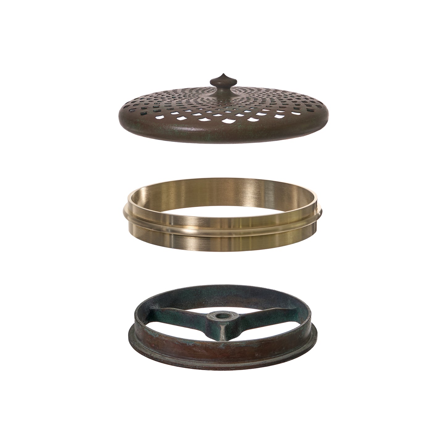 5 INCH FLAT CAP (PATINA) - Tiffany Reproduction Hardware