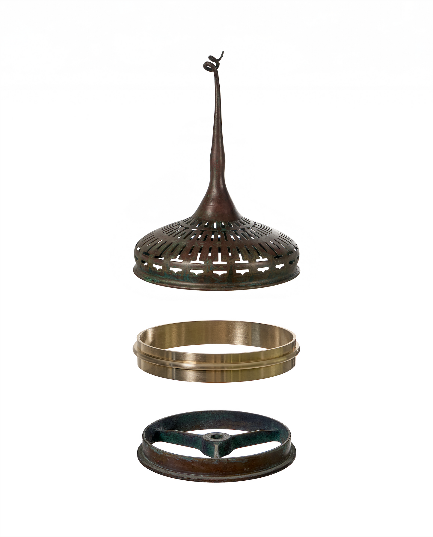 5 INCH PIGTAIL CAP (PATINA) - Tiffany Reproduction Hardware