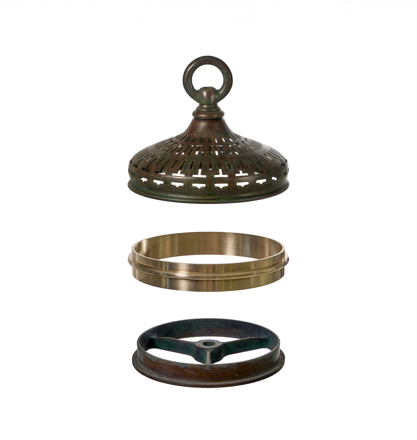 5 INCH PIGTAIL HANGING CAP (PATINA) - Tiffany Reproduction Hardware