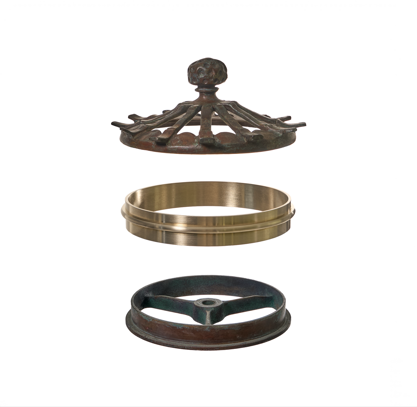 5 INCH BAMBOO CAP (PATINA) - Tiffany Reproduction Hardware