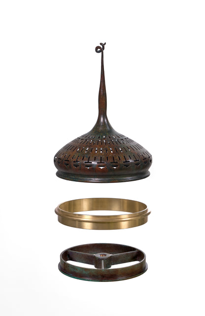 6 INCH PIGTAIL CAP (PATINA) - Tiffany Reproduction Hardware
