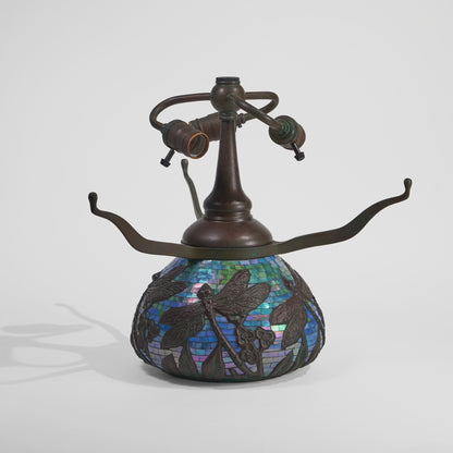 WB Dragonfly Urn Base ( Blue Green Iridescent Glass Mosaic )